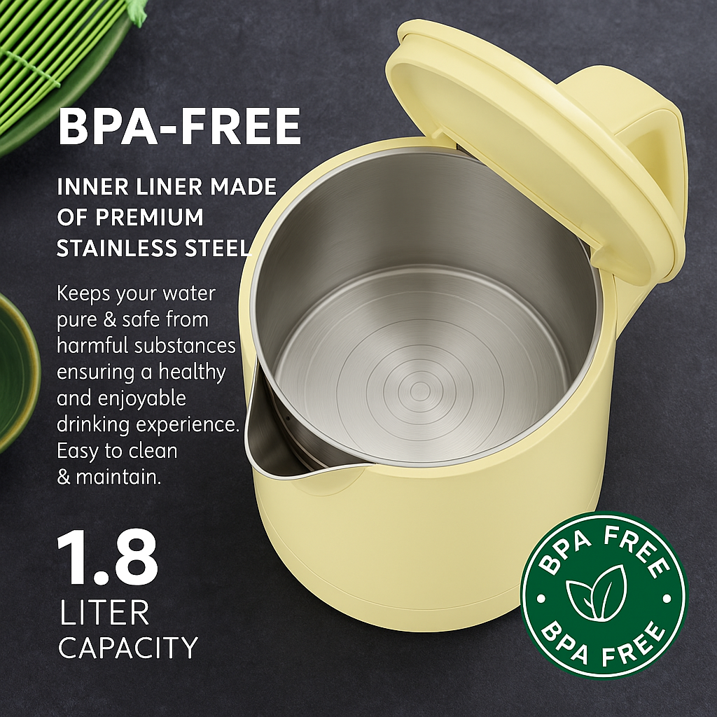 1.8L Kettle - Butter Yellow Royal Swiss