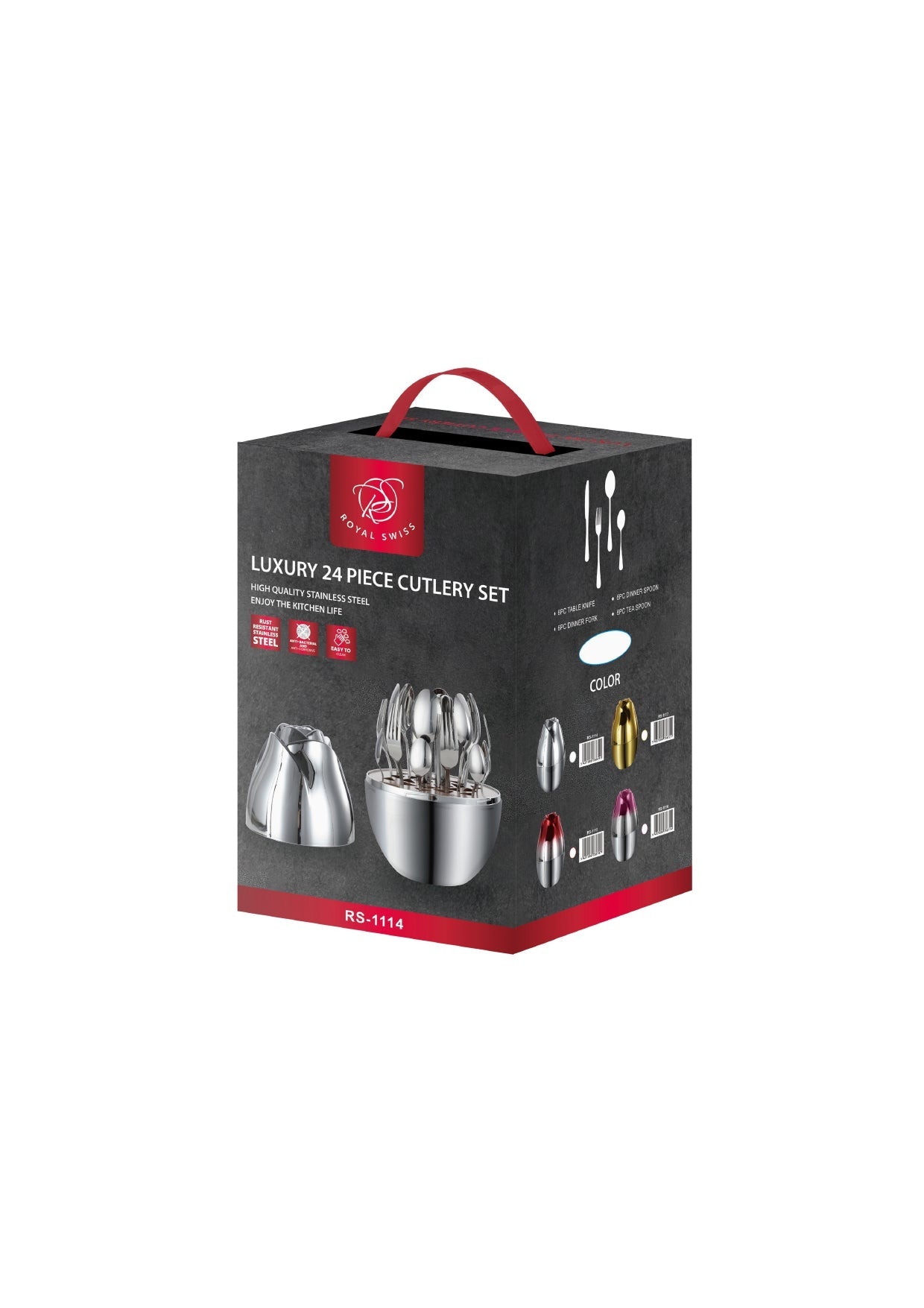 24 Pieces Cutlery Set - Flower Shape Royal Swiss