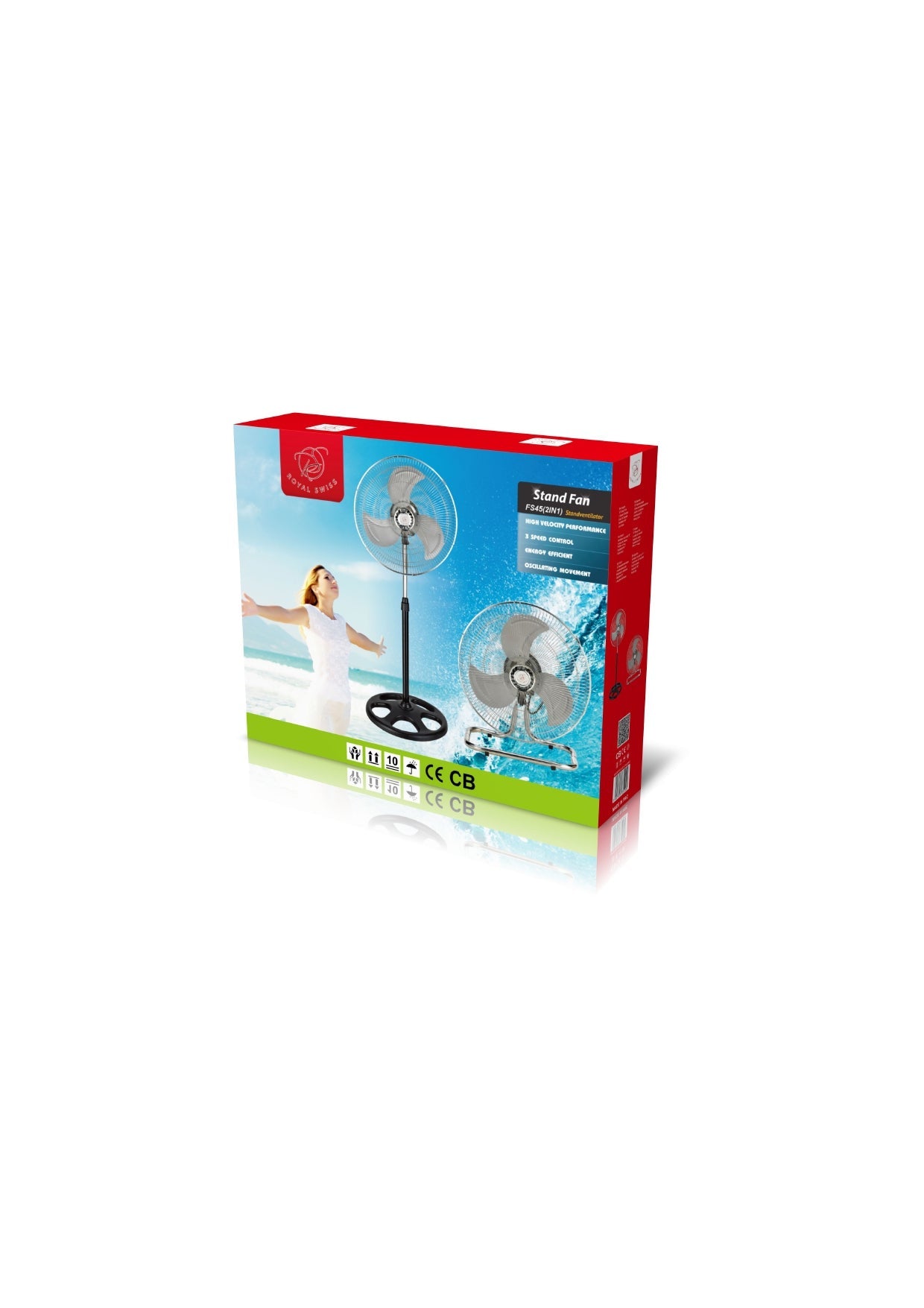 2 in 1 Metal Fan Royal Swiss
