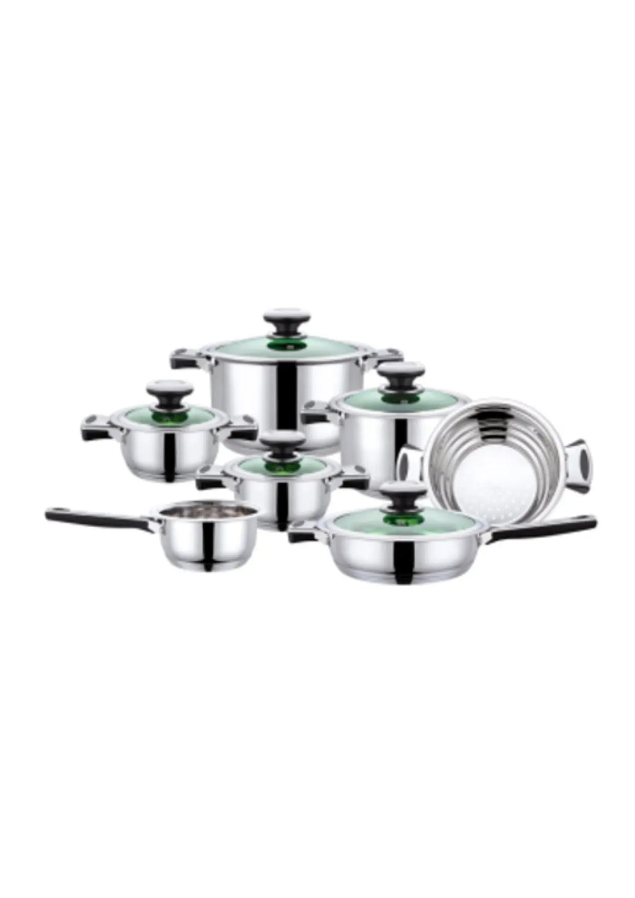12 Pieces Stainless Steel Cookware Set Royal Swiss