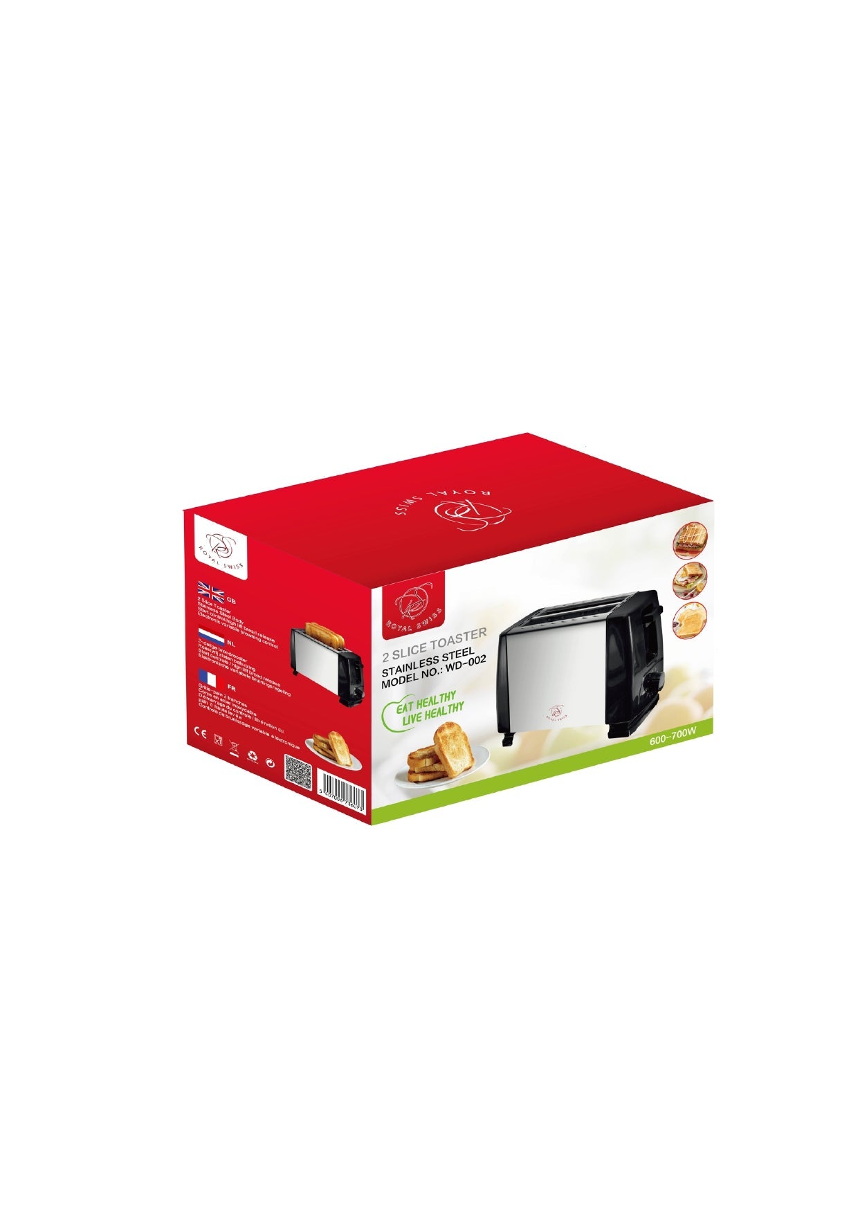 Stainless Steel Toaster Royal Swiss