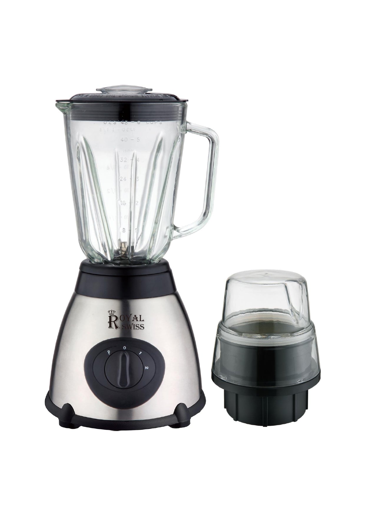 Stainless Steel Blender with Glass Jug Royal Swiss