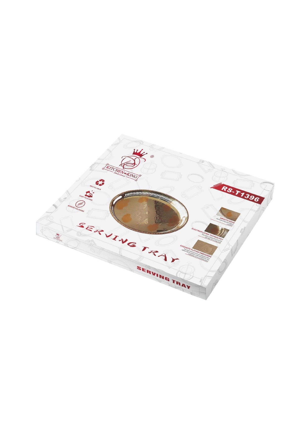 Gold Plated Serving Tray - M | L - RS 1396 Royal Swiss