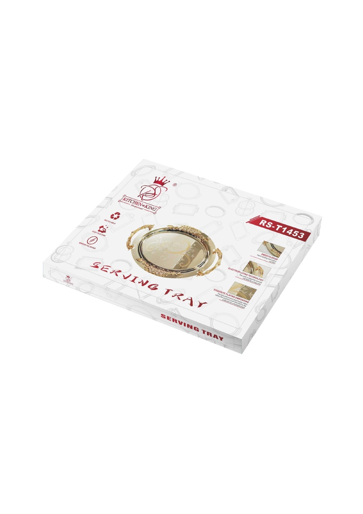 Gold Plated Serving Tray - M | L - RS 1453 Royal Swiss