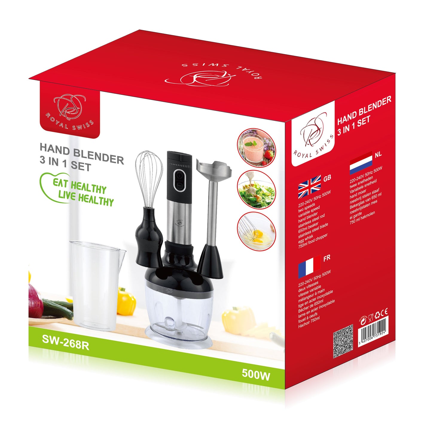 3 in 1 Hand Blender Royal Swiss