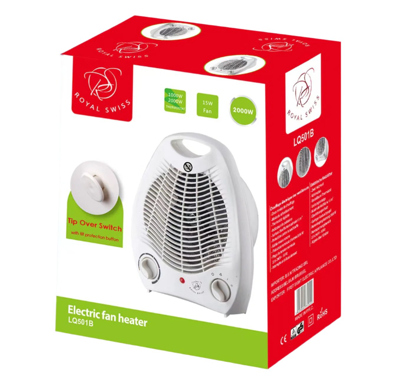 Electric Fan Heater Royal Swiss