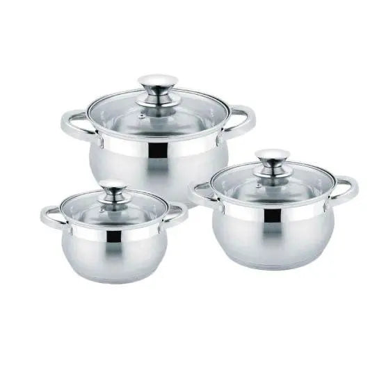 6-Piece Stainless Steel Casserole Set with Lids Royal Swiss