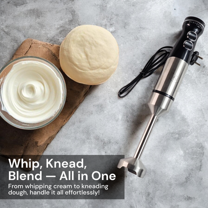 Stainless Steel Hand Blender with Cup