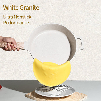 10 Pieces Rhombus Cookware Set - Beige | Black Royal Swiss