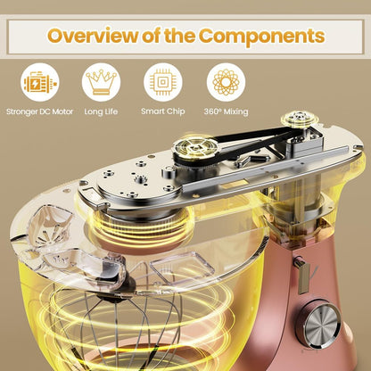 8.5L Stand Mixer - Pink | Beige | Mint | Coffee Mauve