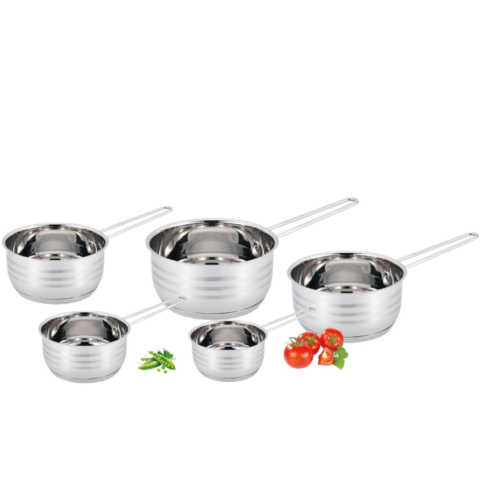 5-Piece Stainless Steel Saucepan Set