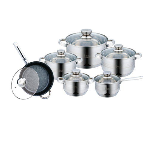 12 Pieces Cookware Set with Frying Pan