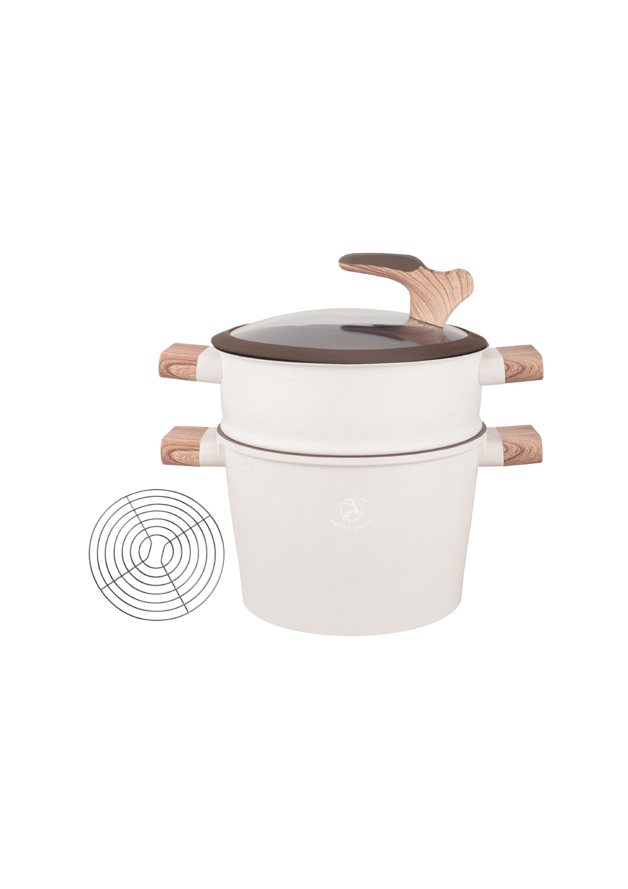 6.5L Couscous Pot - Black | Beige