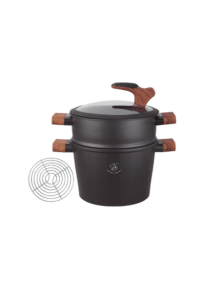 6.5L Couscous Pot - Black | Beige
