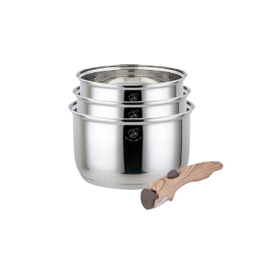 4-Piece Detachable Stainless Steel Saucepan Set
