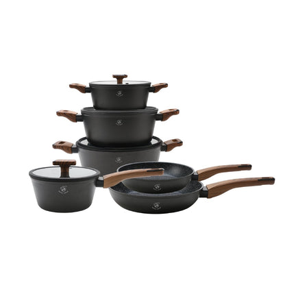 10 Pieces Cookware Set - Beige | Black