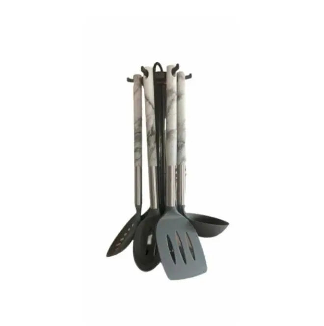 7 Pieces Utensils Set - Wood | Marble Royal Swiss