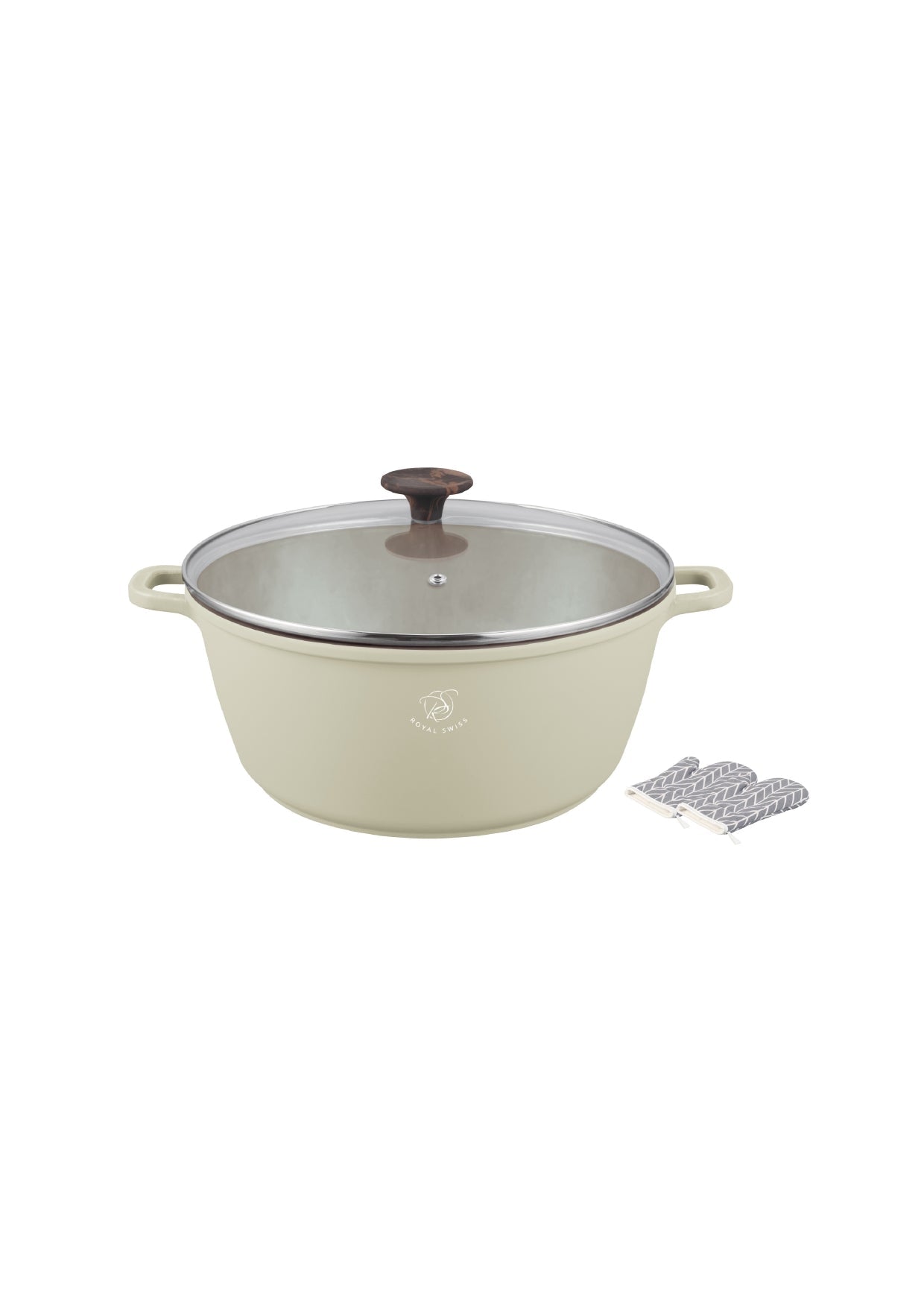 Casserole - 24cm - Black | Beige | Green | Grey Royal Swiss