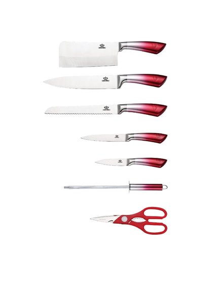 8 Pieces Knife Set - Red | Purple | Gold Royal Swiss