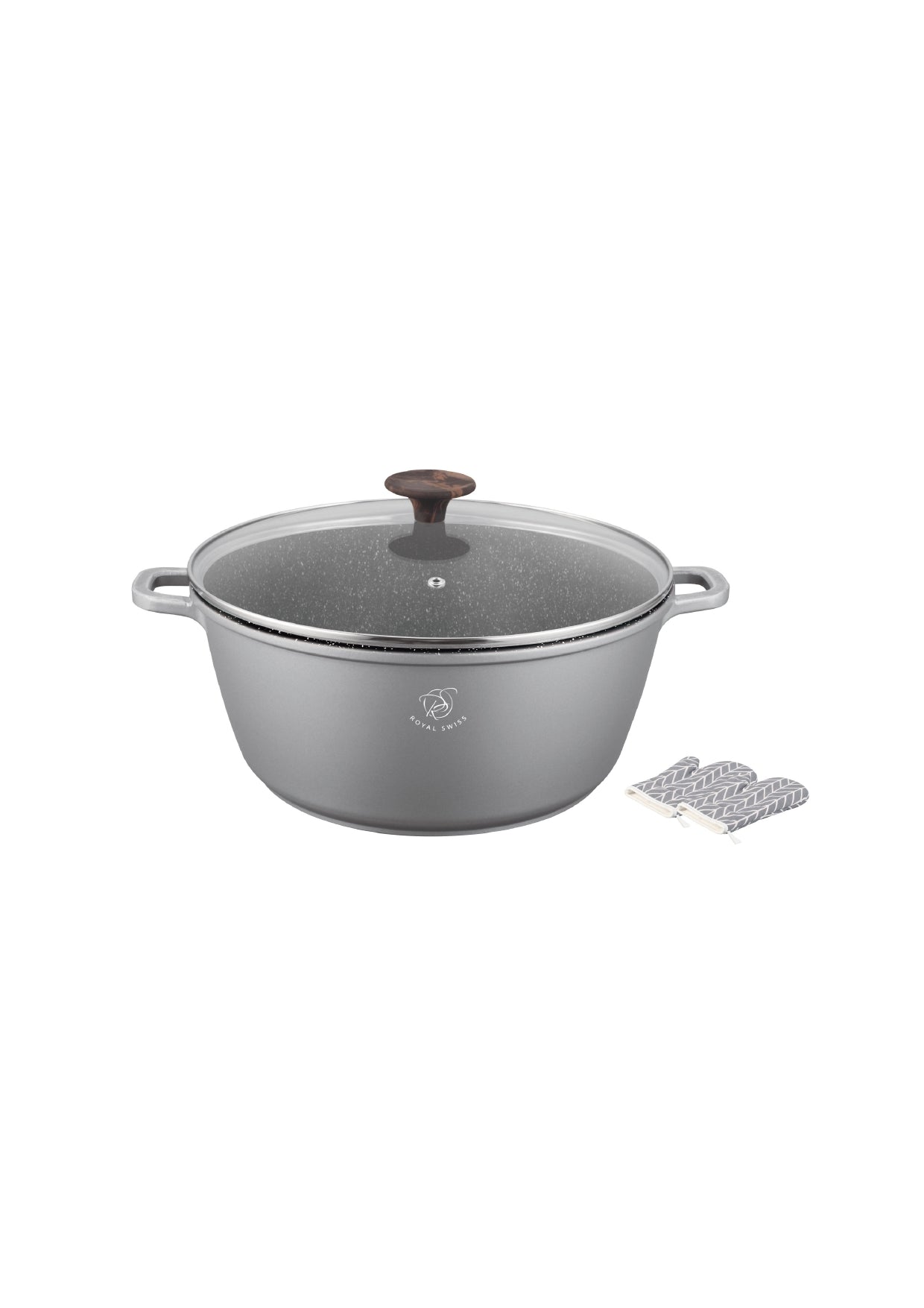 Casserole - 24cm - Black | Beige | Green | Grey Royal Swiss