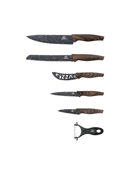 6 Pieces Knife Set - Light | Dark | Black Royal Swiss