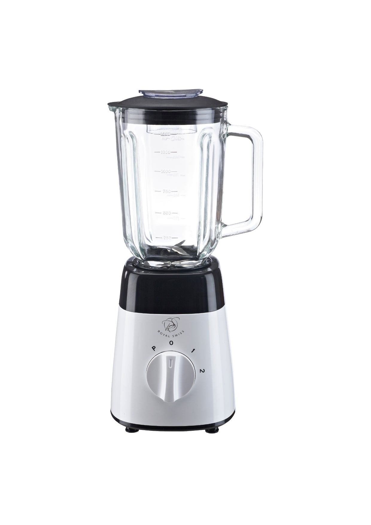 Plastic Blender - 500W - Black | White Royal Swiss
