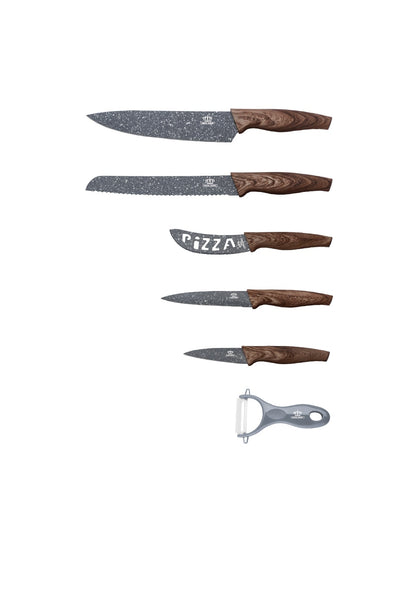 6 Pieces Knife Set - Light | Dark | Black Royal Swiss