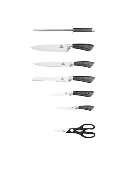 8-delige messenset - Licht | Donker | Zwart