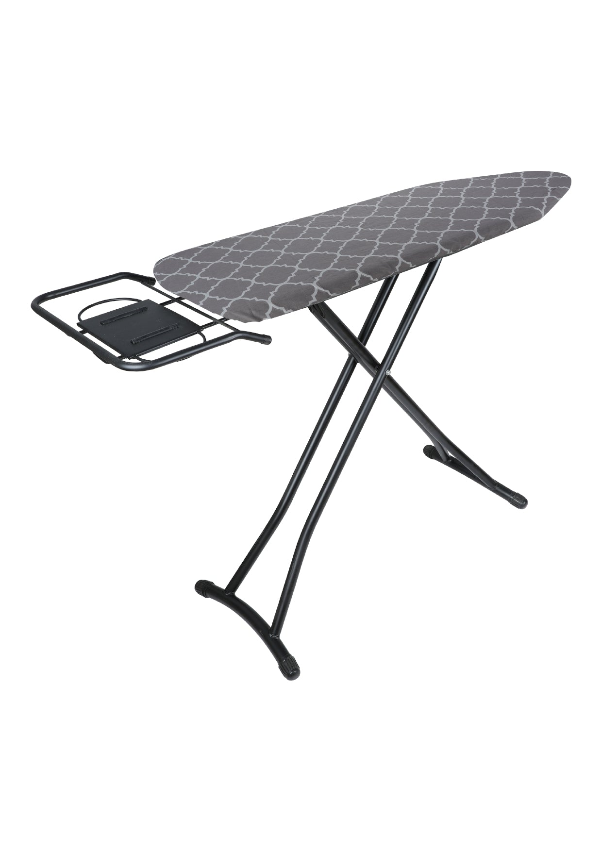 Strijkplank met intrekbare metalen strijkijzerhouder