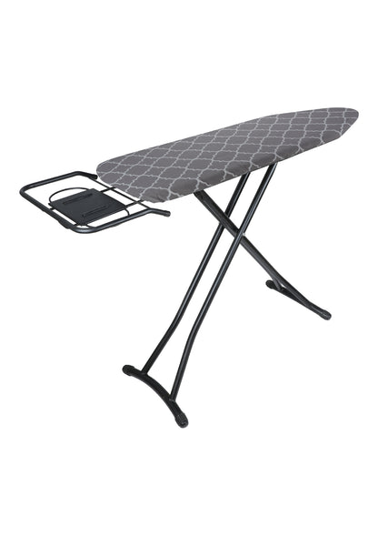 Strijkplank met intrekbare metalen strijkijzerhouder