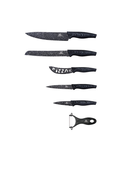 6 Pieces Knife Set - Light | Dark | Black Royal Swiss