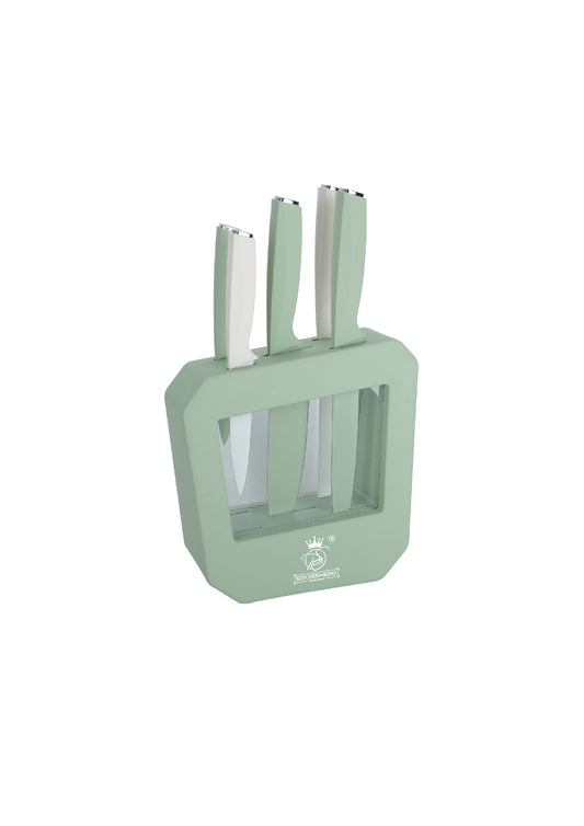 5 Pieces Knife Set - Green | Black | Multicolour