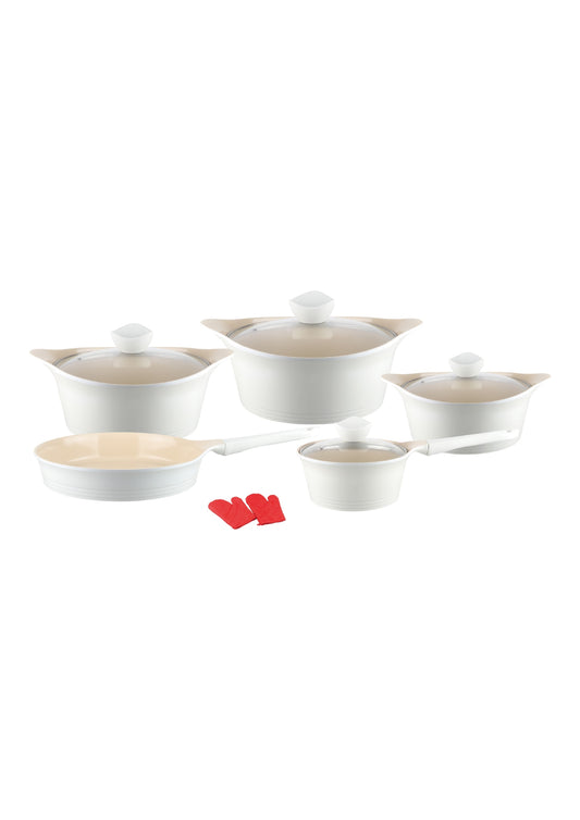 11 Pieces Die-Casting Cookware Set