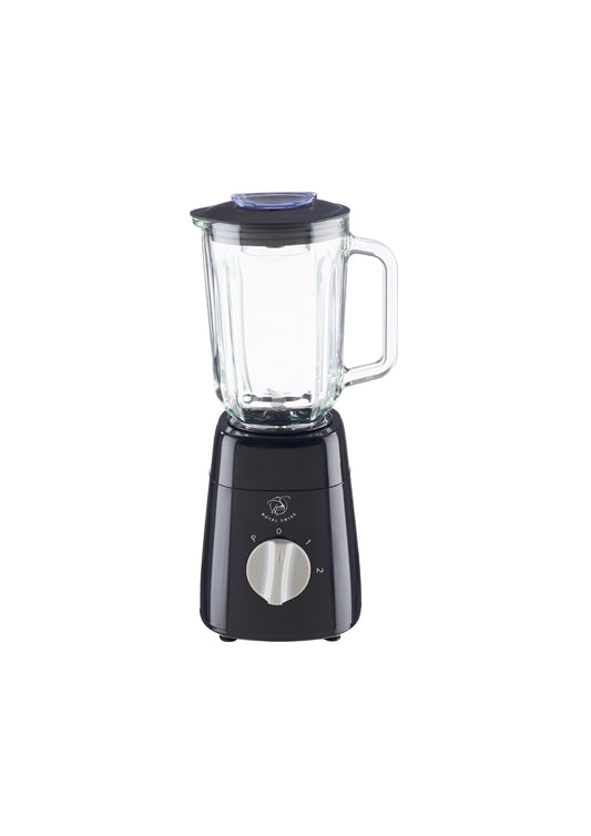 Plastic Blender with Glass Jar - Black | White