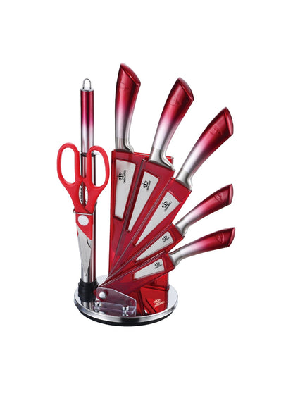 8 Pieces Knife Set - Red | Purple | Gold Royal Swiss