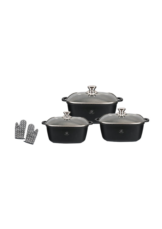 3 Pieces Square Casserole Set