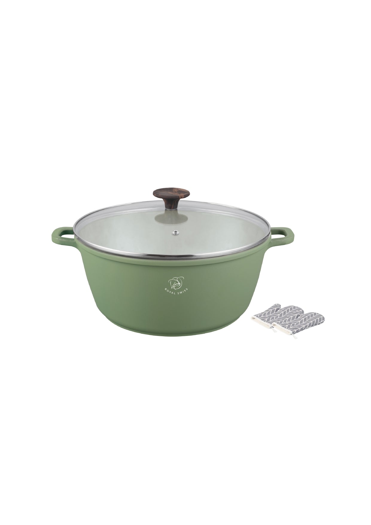 Casserole - 24cm - Black | Beige | Green | Grey Royal Swiss