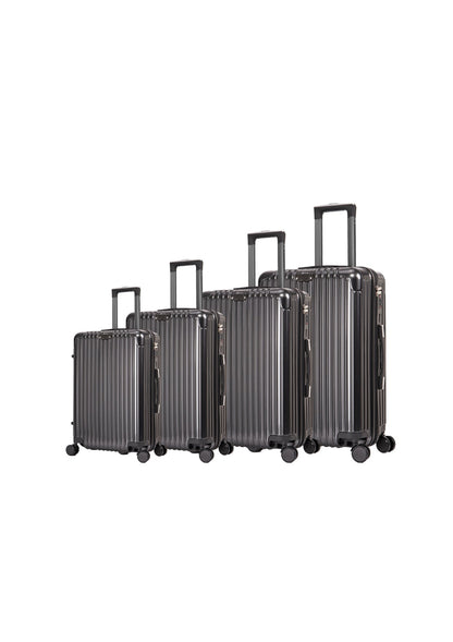 4 Pieces Suitcase Set - Black | Dark Grey | Silver | Pink Royal Swiss