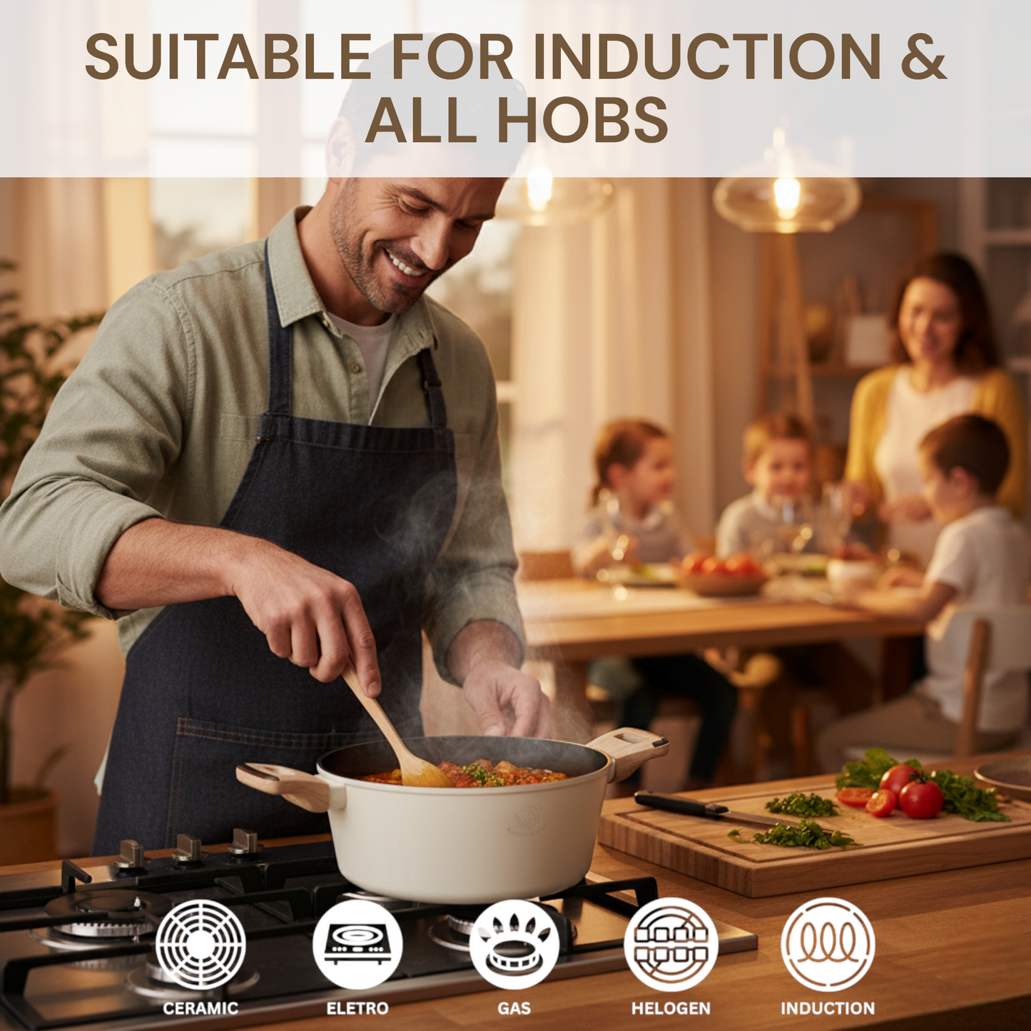 10 Pieces Cookware Set - Beige | Black