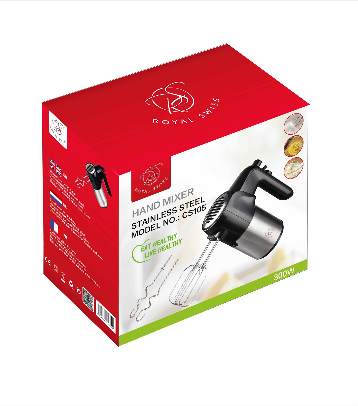 Handmixer van roestvrij staal