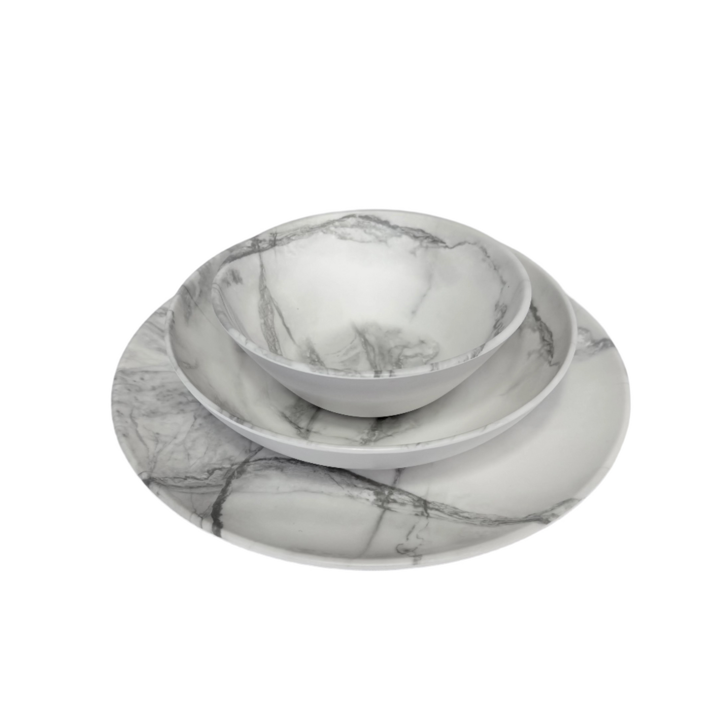 12-delige marmeren serviesset