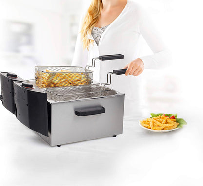 Friteuse à deux compartiments - 6 L