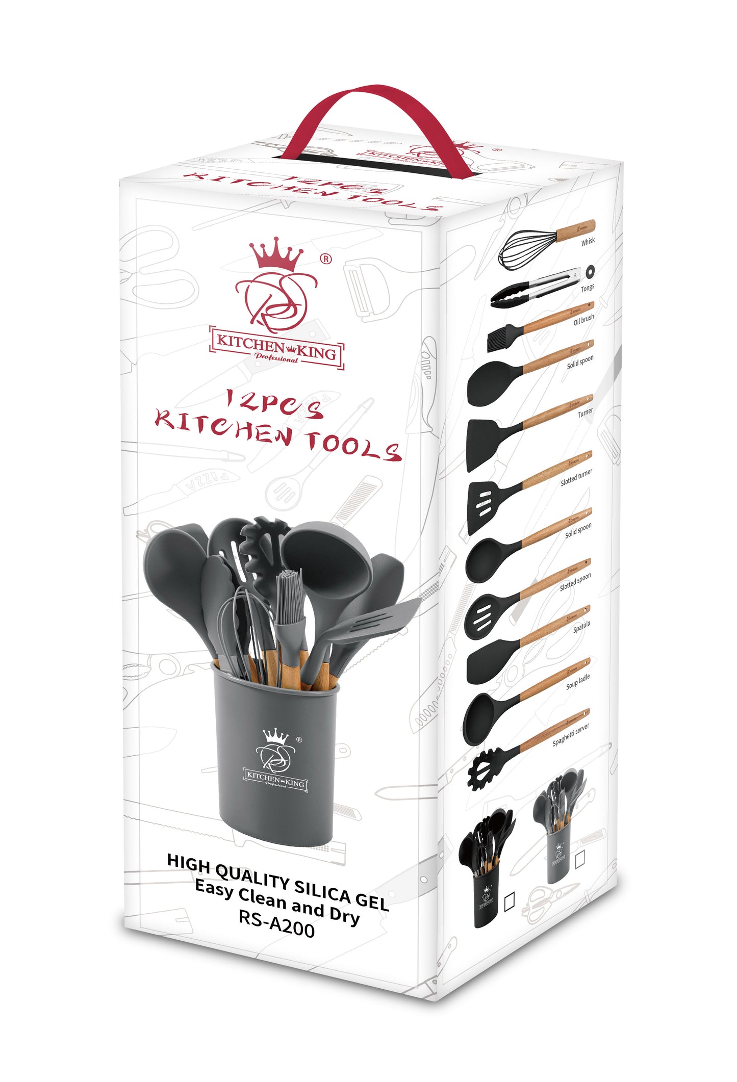 Ensemble d'ustensiles de 12 pièces