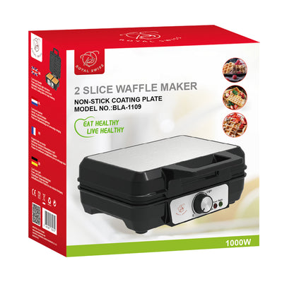 Gaufrier avec réglage de température - 2 tranches