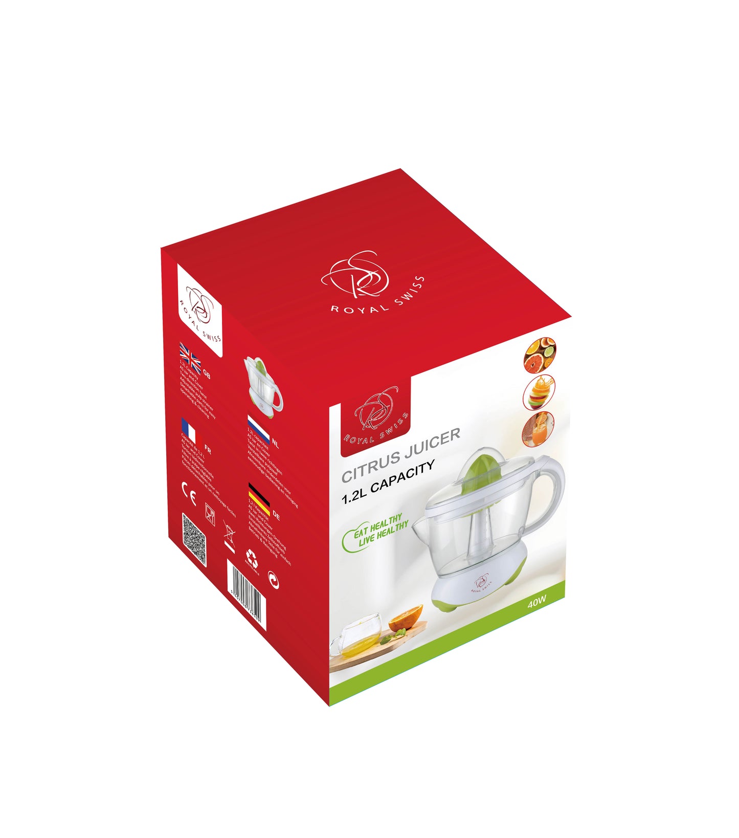 Elektrische sapcentrifuge met handvat 