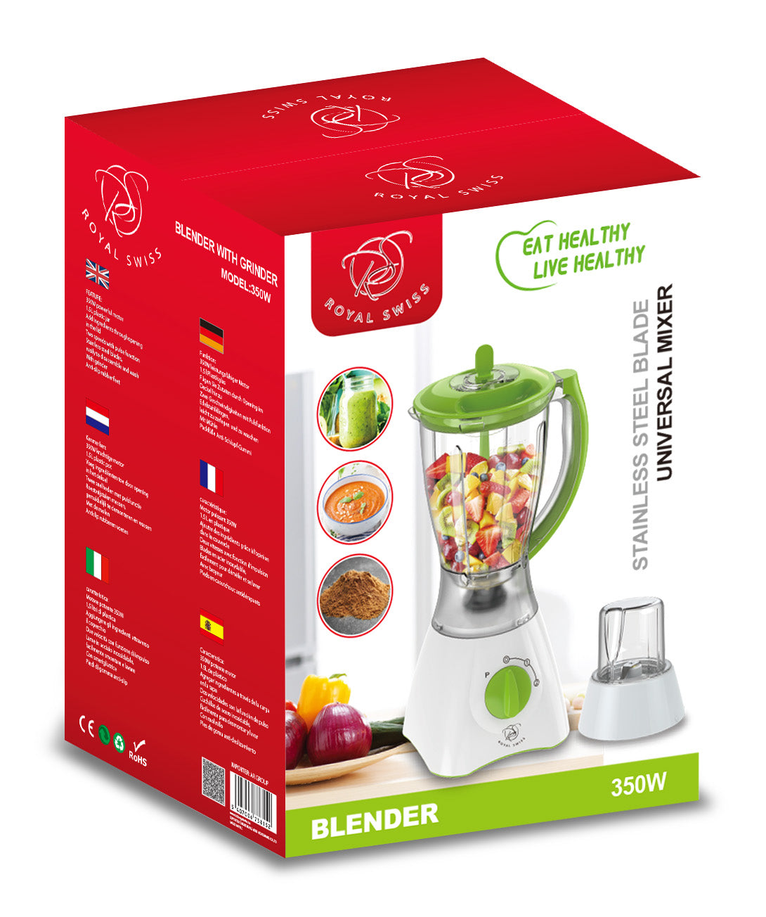 Mixeur en plastique avec gobelet - Gris | Vert