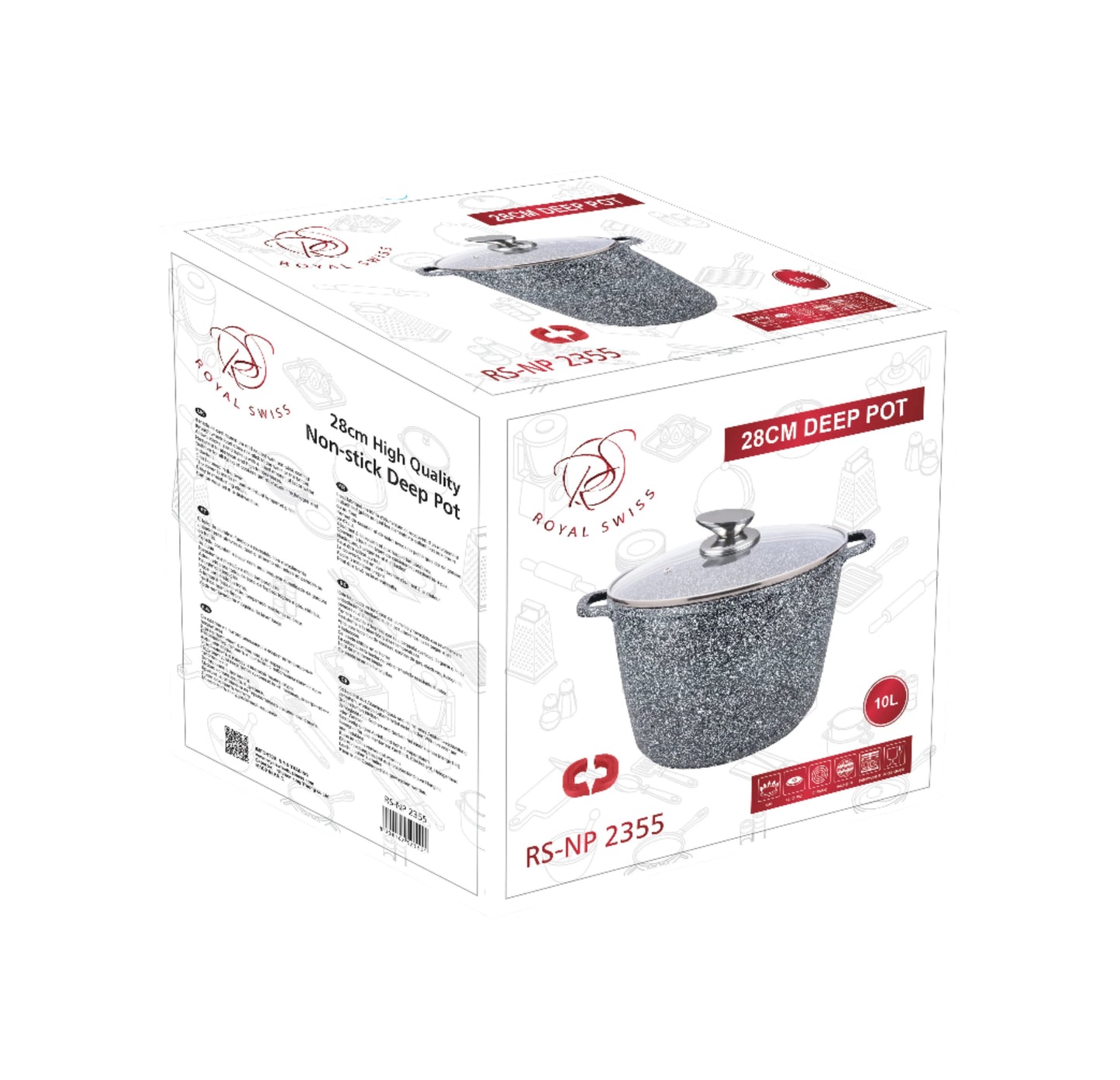 Stock Pot - White | Grey - 24cm | 28cm