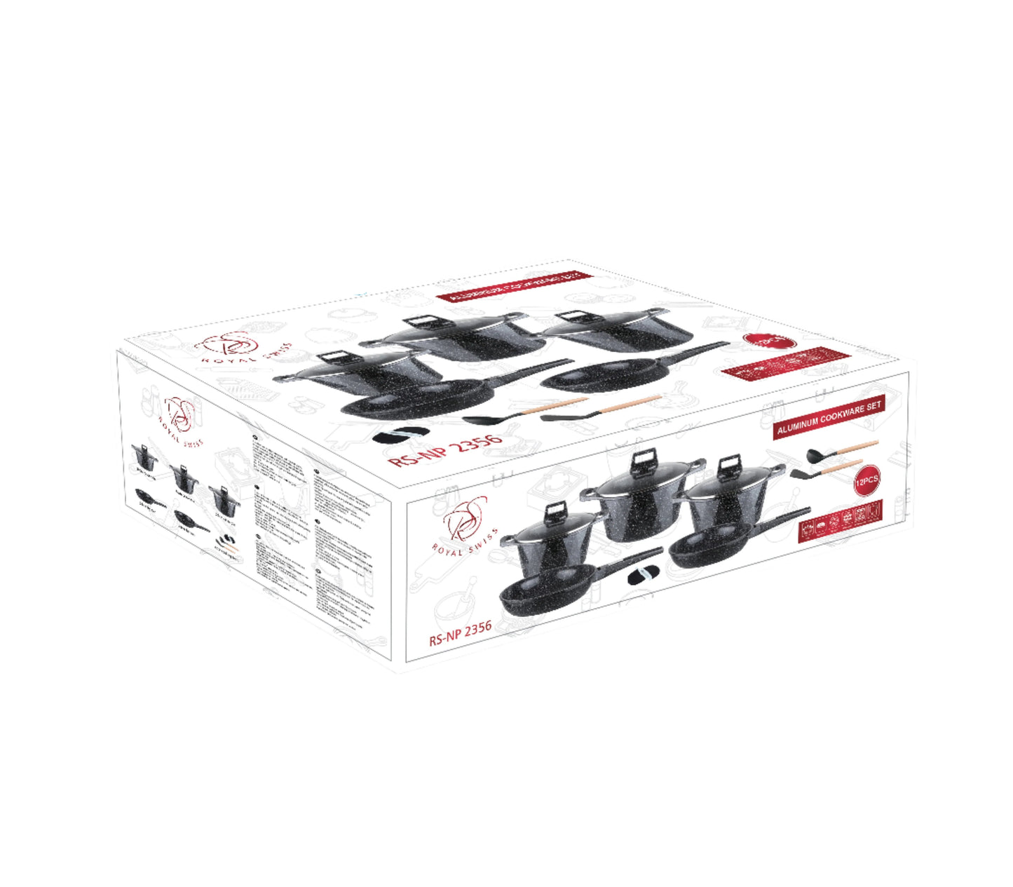 Batterie de cuisine 12 pièces avec ustensiles et gants de cuisine – Rose | Beige | Noir