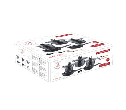 Batterie de cuisine 12 pièces avec ustensiles et gants de cuisine – Rose | Beige | Noir