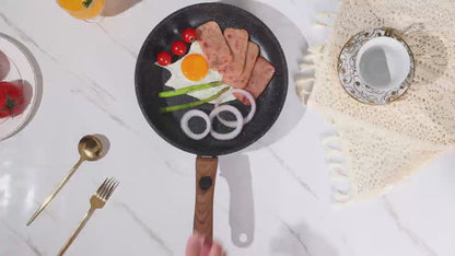 9 Pieces Cookware Set with Clip-On Handles - Beige | Black